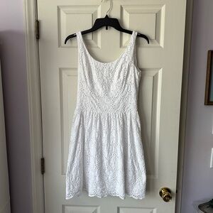 Lilly Pulitzer Calhoun Scoop Neck Resort White Charleston Eyelet Dress